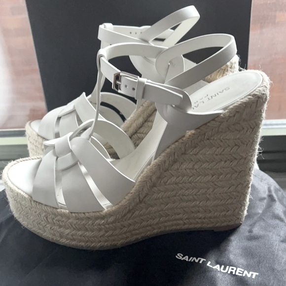 Saint Laurent Porcellana Espadrilles- white/wedges - Picture 3 of 5